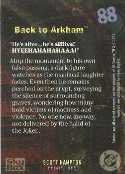 1996 SkyBox Batman Master Series #88 Back to Arkham Back