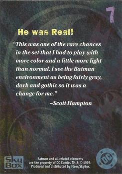1996 SkyBox Batman Master Series - Artist's Proof #7 He Was Real! Back