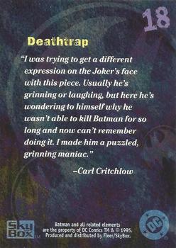 1996 SkyBox Batman Master Series - Artist's Proof #18 Deathtrap Back