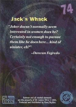 1996 SkyBox Batman Master Series - Artist's Proof #74 Jack's Whack Back