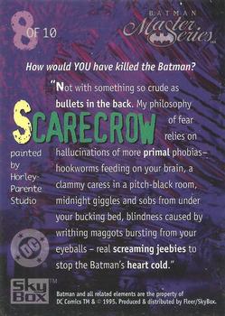1996 SkyBox Batman Master Series - Master Villains #8 Scarecrow Back