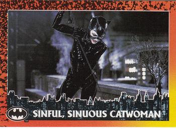 1992 Topps Batman Returns #44 Sinful, Sinuous Catwoman Front