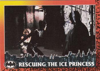 1992 Topps Batman Returns #49 Rescuing the Ice Princess Front