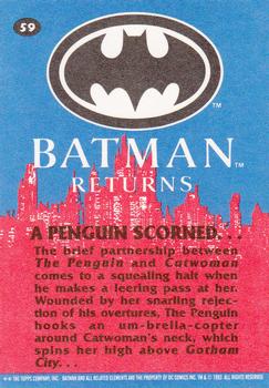 1992 Topps Batman Returns #59 A Penguin Scorned... Back