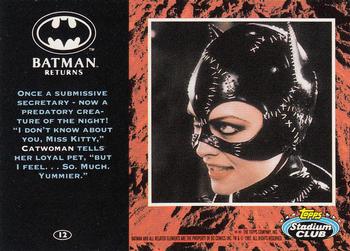 1992 Stadium Club Batman Returns #12 Once a submissive secretary - now a predatory Back