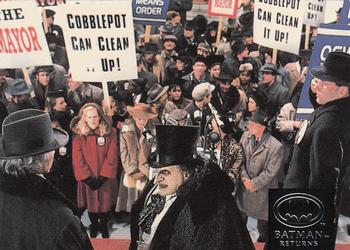 1992 Stadium Club Batman Returns #22 Director Tim Burton gives mayoral candidate O Front
