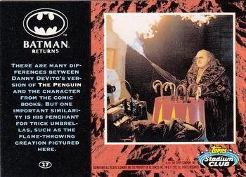 1992 Stadium Club Batman Returns #27 There are many differences between Danny DeVi Back