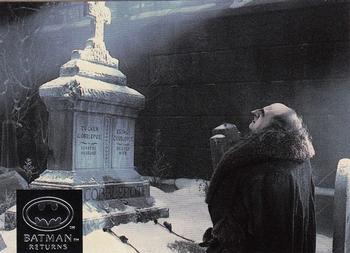 1992 Stadium Club Batman Returns #38 When The Penguin visits Gotham Cemetery in se Front
