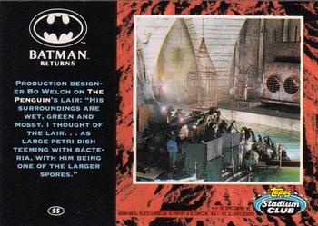 1992 Stadium Club Batman Returns #55 Production designer Bo Welch on The Penguin's Back