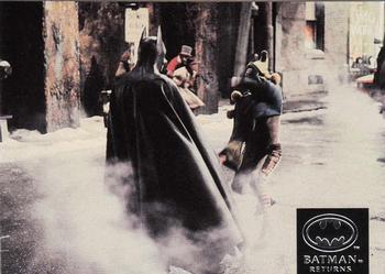 1992 Stadium Club Batman Returns #59 Bruce Wayne (Michael Keaton) is hard at work Front