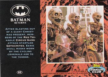 1992 Stadium Club Batman Returns #68 After blasting out of a giant Christmas prese Back