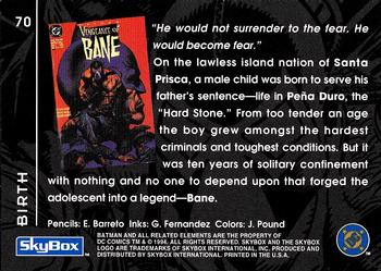 1994 SkyBox Batman: Saga of the Dark Knight #70 Vengeance of Bane, Birth Back