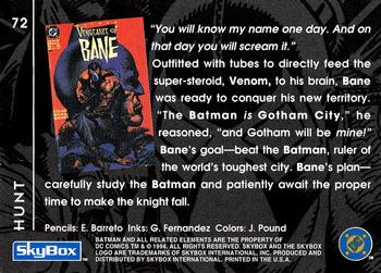 1994 SkyBox Batman: Saga of the Dark Knight #72 Vengeance of Bane, Hunt Back