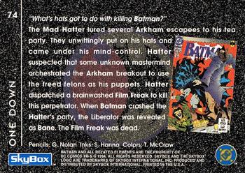 1994 SkyBox Batman: Saga of the Dark Knight #74 Knightfall, One Down… Back