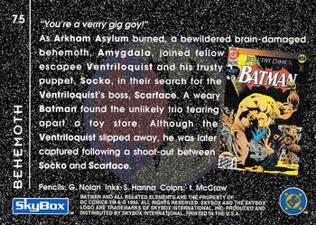 1994 SkyBox Batman: Saga of the Dark Knight #75 Knightfall, Behemoth Back