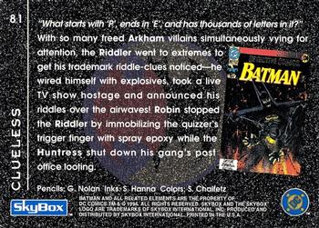 1994 SkyBox Batman: Saga of the Dark Knight #81 Knightfall, Clueless Back