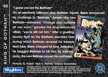 1994 SkyBox Batman: Saga of the Dark Knight #90 Knightfall, King of Gotham Back