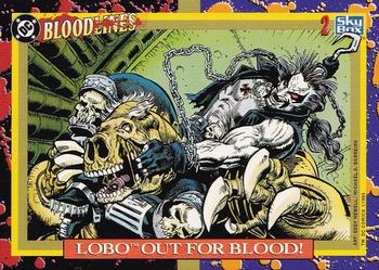 1993 SkyBox DC Comics Bloodlines #2 Lobo Out for Blood! Front