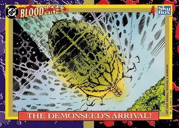 1993 SkyBox DC Comics Bloodlines #4 The Demonseed's Arrival! Front