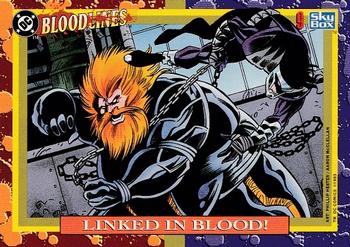1993 SkyBox DC Comics Bloodlines #9 Linked in Blood! Front