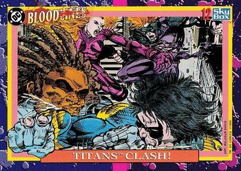 1993 SkyBox DC Comics Bloodlines #12 Titans Clash! Front