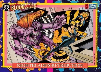 1993 SkyBox DC Comics Bloodlines #18 Nightblade's Retribution! Front