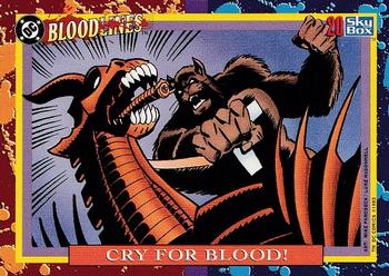 1993 SkyBox DC Comics Bloodlines #20 Cry for Blood! Front