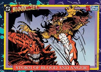 1993 SkyBox DC Comics Bloodlines #25 Storm of Blood and Anger! Front