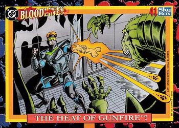 1993 SkyBox DC Comics Bloodlines #41 The Heat of Gunfire! Front