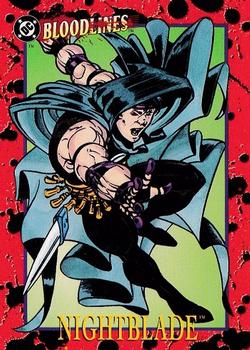 1993 SkyBox DC Comics Bloodlines #60 Nightblade Front