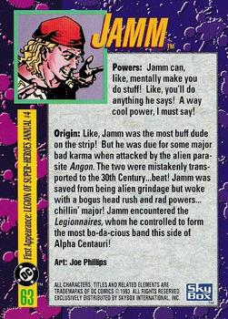 1993 SkyBox DC Comics Bloodlines #63 Jamm Back