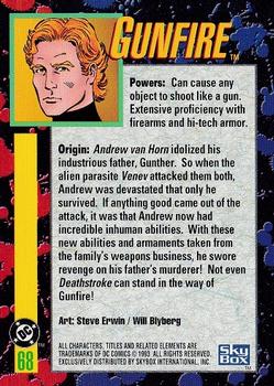 1993 SkyBox DC Comics Bloodlines #68 Gunfire Back