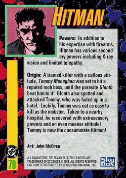 1993 SkyBox DC Comics Bloodlines #70 Hitman Back