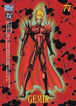 1993 SkyBox DC Comics Bloodlines #77 Gemir Back