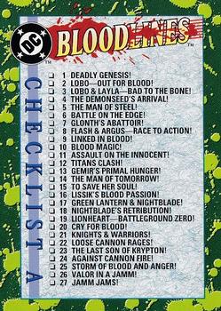 1993 SkyBox DC Comics Bloodlines #80 Checklist A Front
