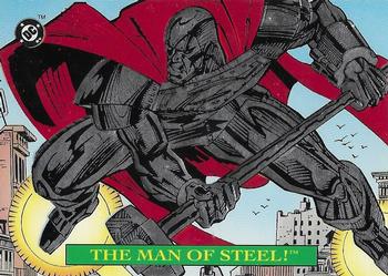 1993 SkyBox DC Comics Bloodlines - Embossed Foil #S1 The Man of Steel! Front