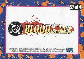 1993 SkyBox DC Comics Bloodlines - Embossed Foil #S2 The Man of Tomorrow! Back