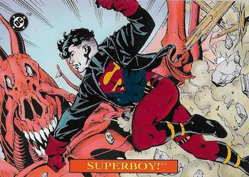 1993 SkyBox DC Comics Bloodlines - Embossed Foil #S4 Superboy! Front