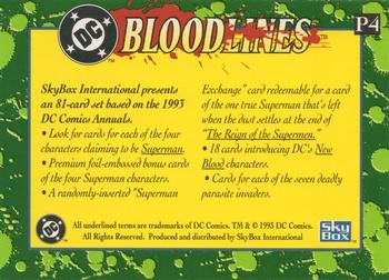 1993 SkyBox DC Comics Bloodlines - Promos #P4 Superboy! Back