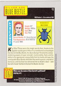 1992 Impel DC Comics Cosmic #2 Blue Beetle Back