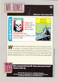 1992 Impel DC Comics Cosmic #63 Mr. Bones Back