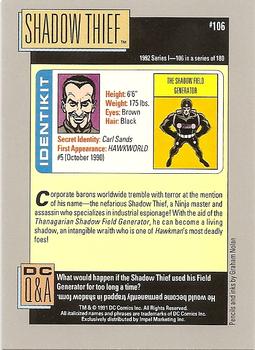 1992 Impel DC Comics Cosmic #106 Shadow Thief Back