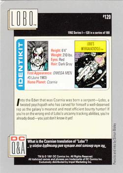1992 Impel DC Comics Cosmic #120 Lobo Back