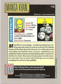 1992 Impel DC Comics Cosmic #135 Manga Khan Back