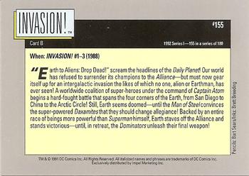1992 Impel DC Comics Cosmic #155 Invasion! Back