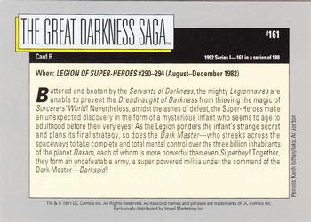 1992 Impel DC Comics Cosmic #161 The Great Darkness Saga Back
