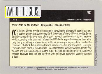 1992 Impel DC Comics Cosmic #167 War of the Gods Back