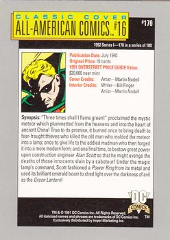 1992 Impel DC Comics Cosmic #170 All-American Comics #16 Back