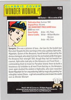 1992 Impel DC Comics Cosmic #178 Wonder Woman #1 Back