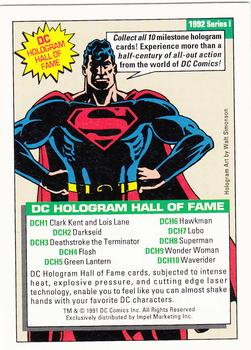 1992 Impel DC Comics Cosmic - Holograms #DCH1 Clark Kent and Lois Lane Back